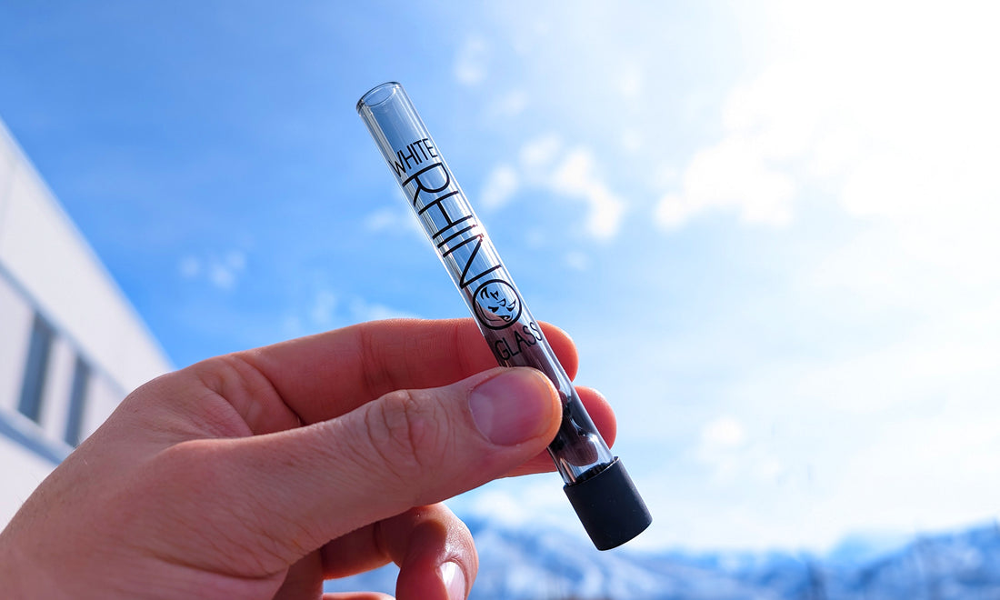 smoked black glass chillum pipe