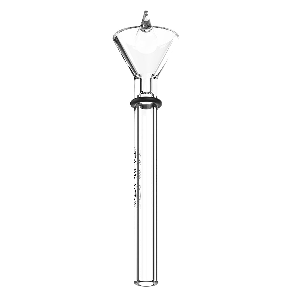 Funnel-shaped White Rhino martini glass bong bowl with cool-touch handle