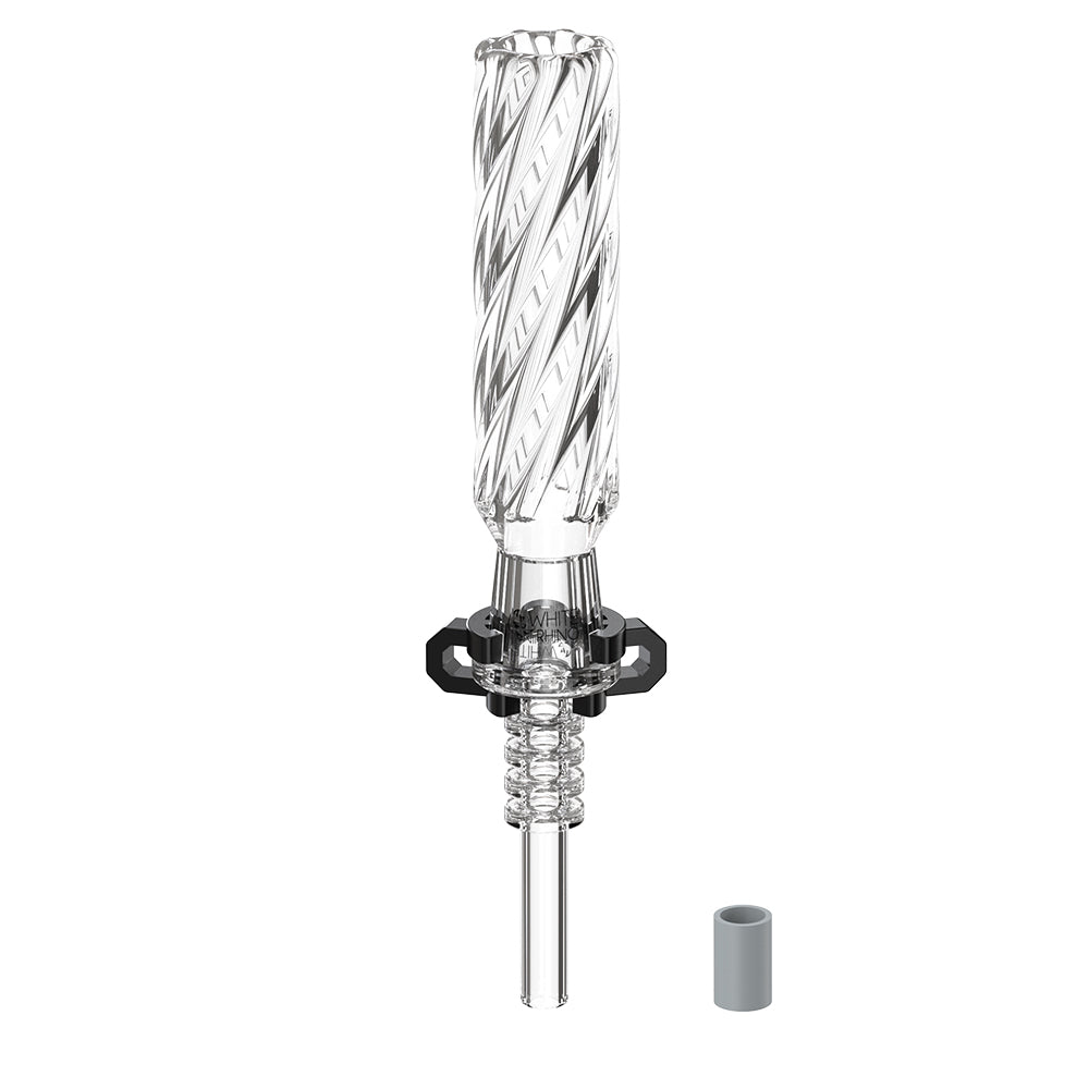 mini nectar collector glass dab straw V7 with 10mm quartz tip and C clip