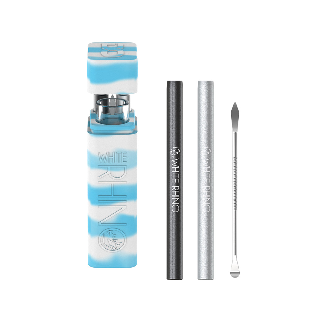 Silicone Dugout Glow Blue White