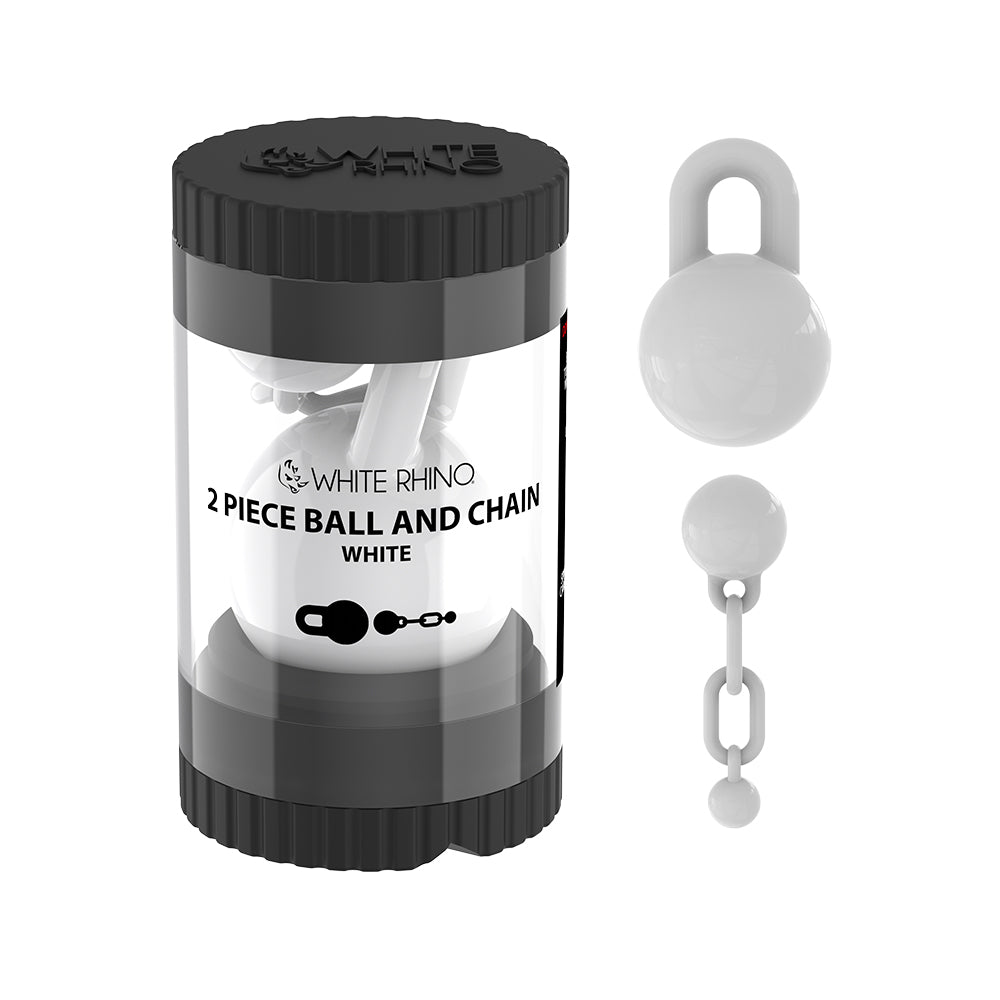 Terp Slurper 2 Piece Ball and Chain with Silicone Jar - White
