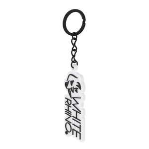White Rhino Keychain Double Stacked