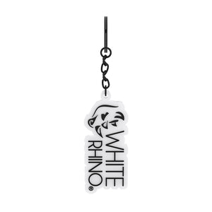 White Rhino Keychain Double Stacked