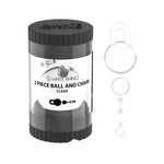 Terp Slurper 2 Piece Ball and Chain with Silicone Jar - Clear