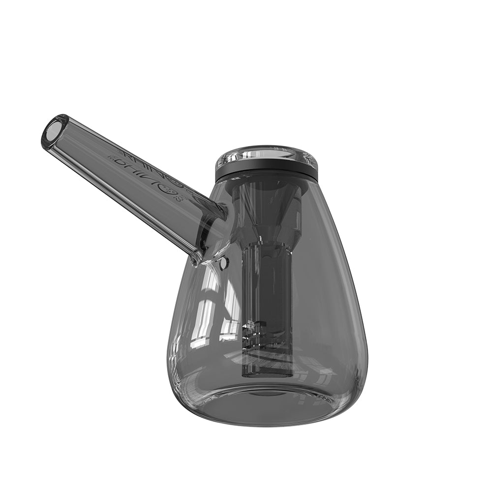EZ Clean Bubbler 2nd Edition Smoked V4 – top-up view, rounded smoked glass water bubbler