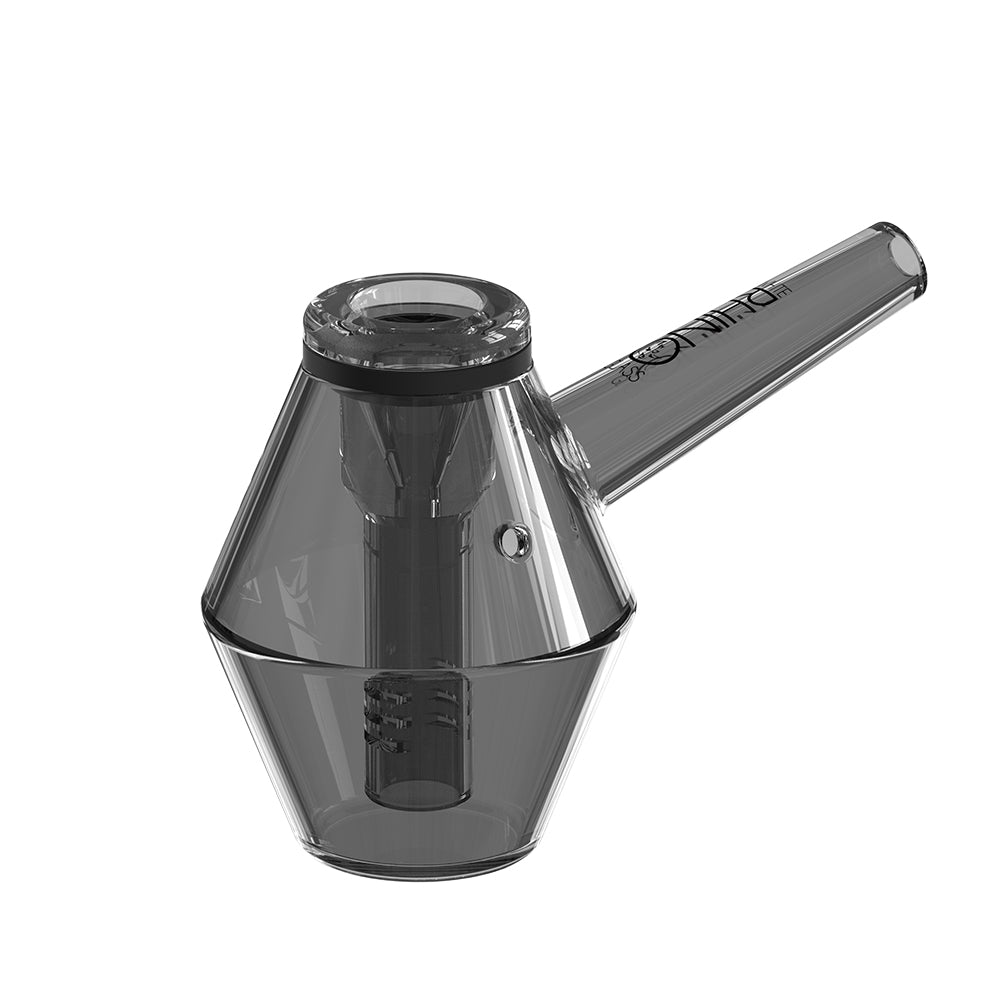 EZ Clean smoked glass mini bubbler pipe – 2nd Edition V5 angled design