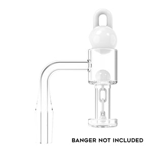 Terp Slurper 2 Piece Ball and Chain with Silicone Jar - White