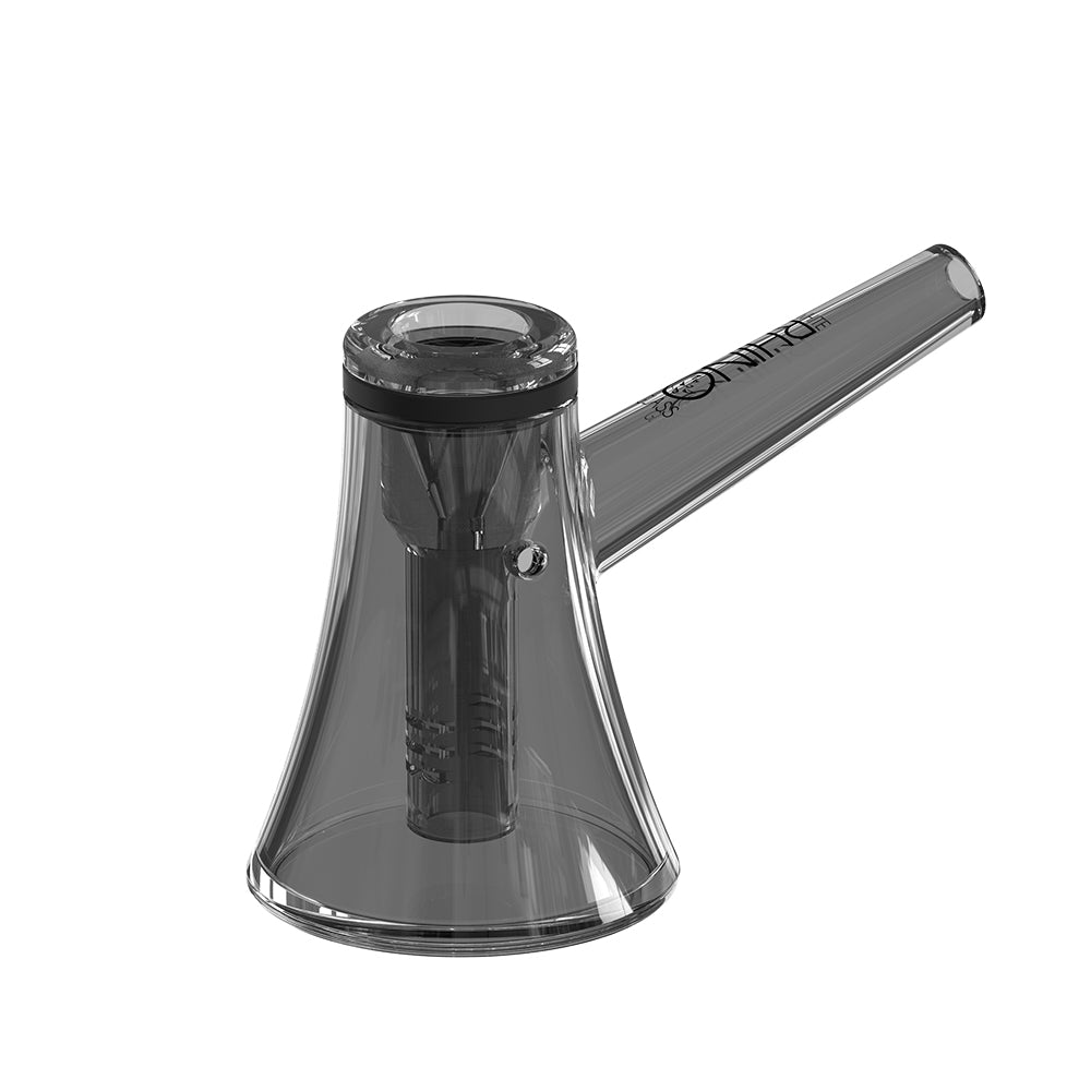 EZ Clean smoked angled bubbler pipe – 2nd Edition V2 forward-leaning design