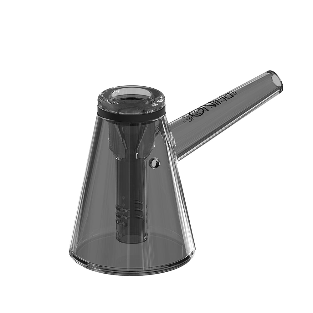 EZ Clean smoked glass bubbler pipe – 2nd Edition V1 compact upright design