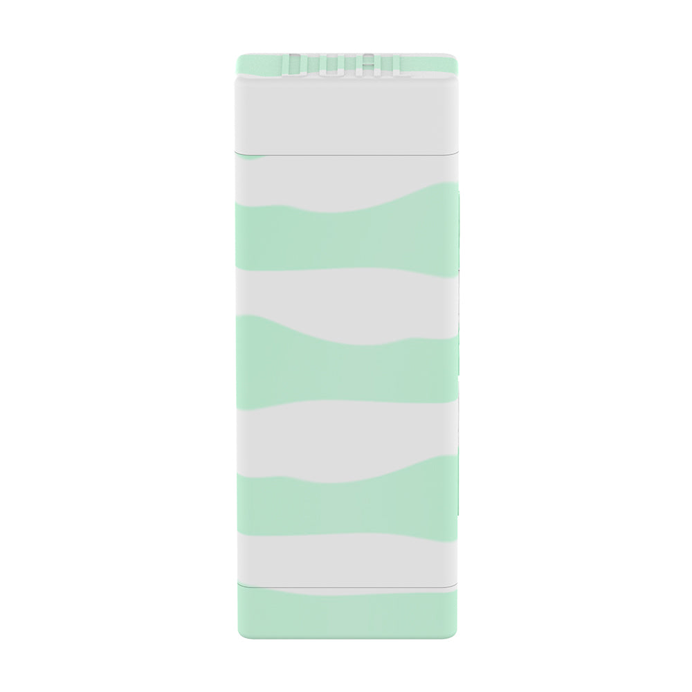 Dual Glow In The Dark Container with QUARTZ Glass Straw and Chillum - Mint