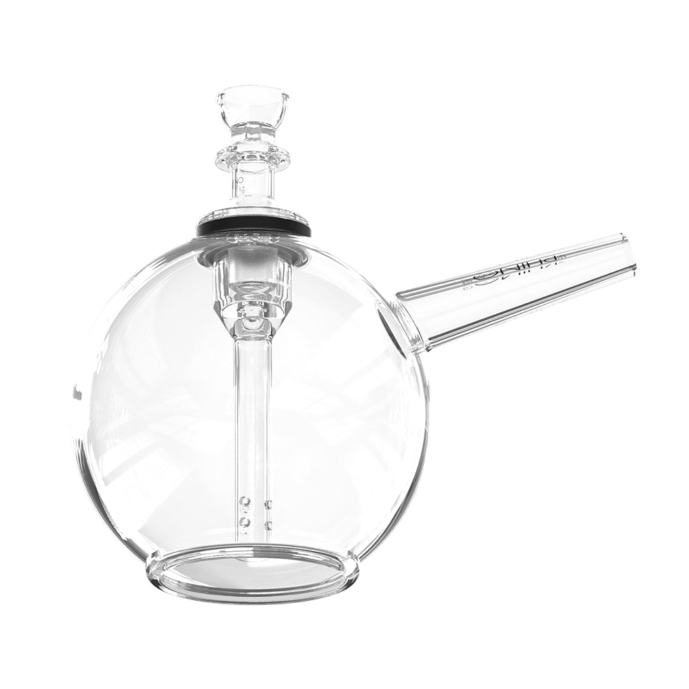 Orb glass water pipe showing the bowl, black silicone grommet and mouthpiece