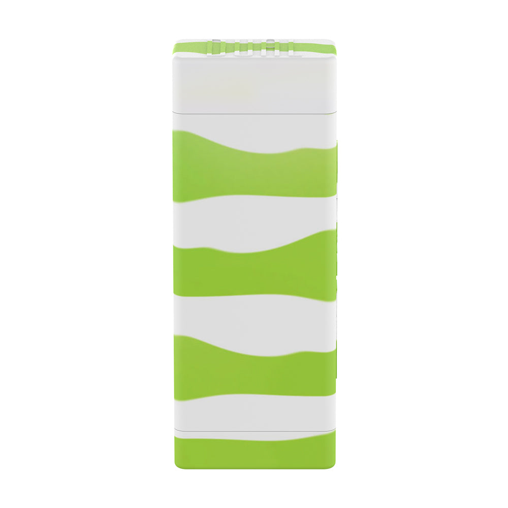 Dual Glow In The Dark Container with QUARTZ Glass Straw and Chillum - Green