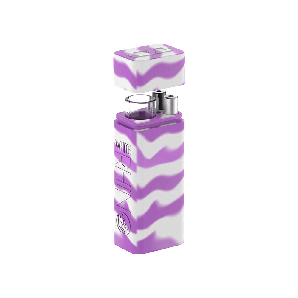 Silicone Dugout Glow Purple White