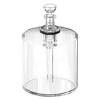 Portable Barrel glass water pipe with downstem bowl and mouthpiece, side view