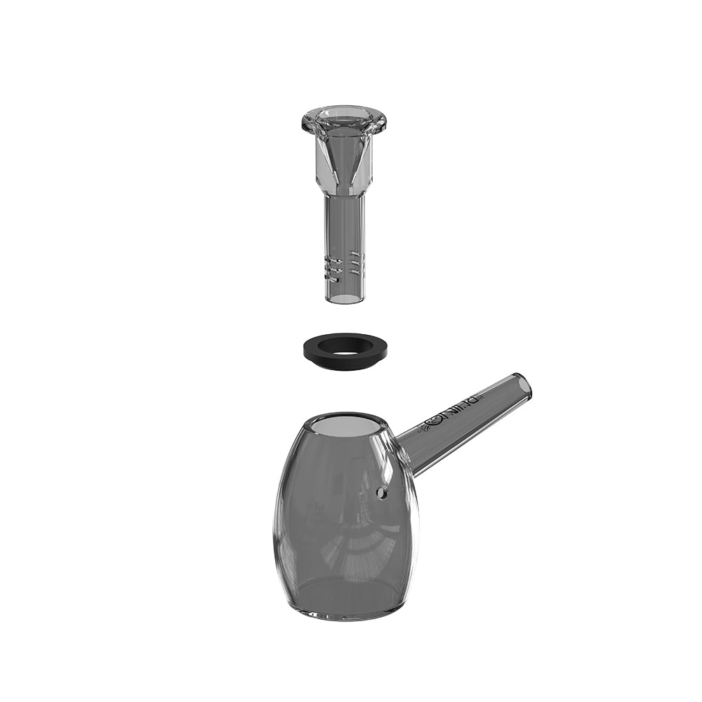 EZ Clean Bubbler 2nd Edition Smoked V3 – disassembled view showing removable bowl and silicone grommet