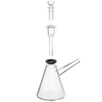 EZ Clean Pylon water pipe taken apart showing removable downstem, bowl and silicone grommet