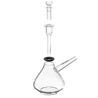 EZ Clean Genie water pipe taken apart showing removable downstem, bowl and silicone grommet