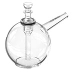 EZ Clean Orb round glass water pipe with a globe shaped chamber, front angled view