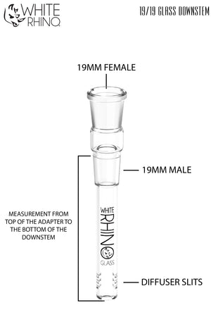 3.5" Glass On Glass 19/19 Downstem