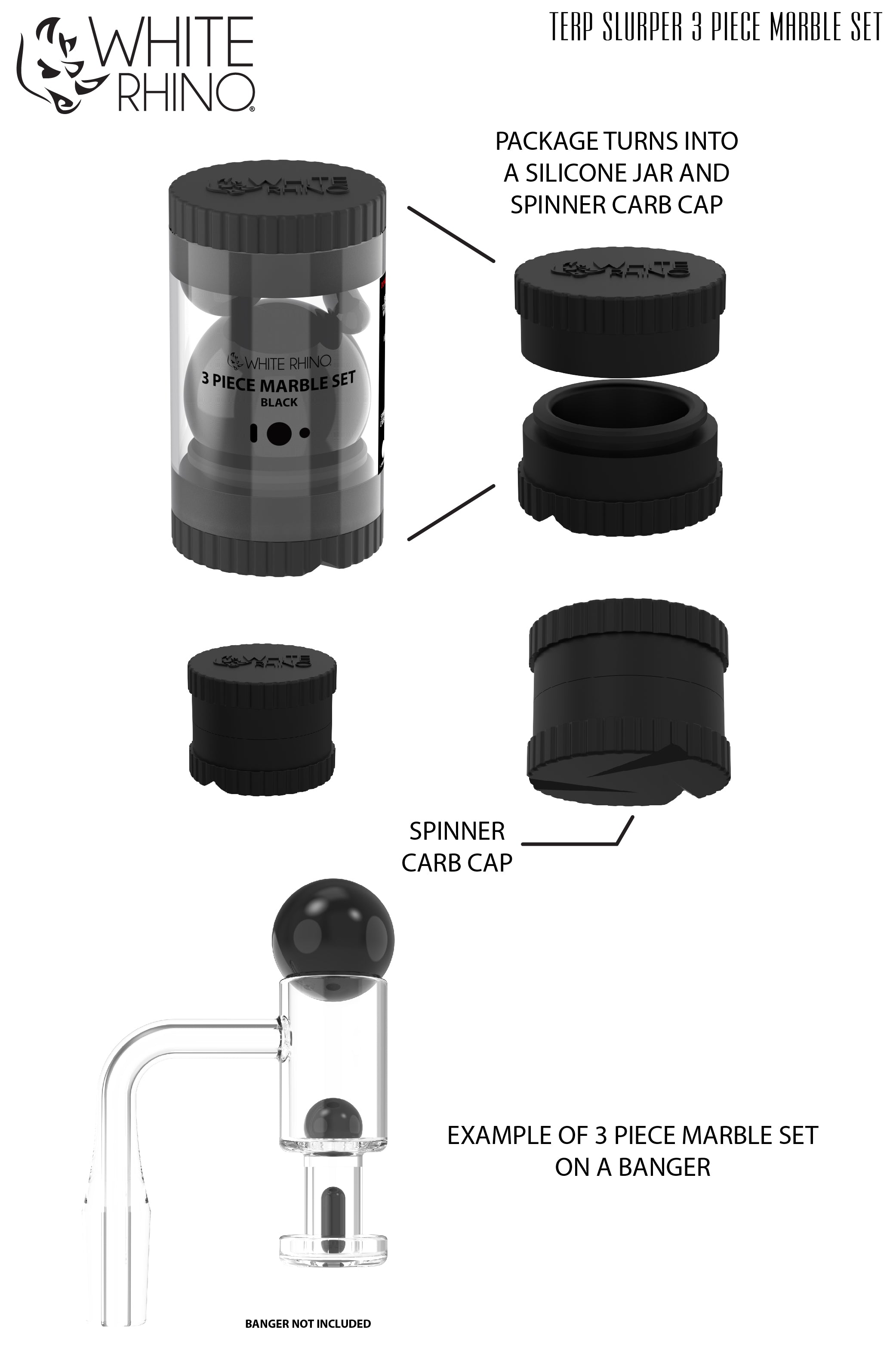 3 Piece Terp Slurper Set – White Rhino Products