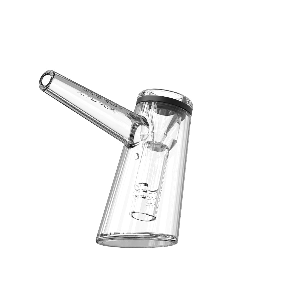 Clear glass bubbler pipe with percolation slits
