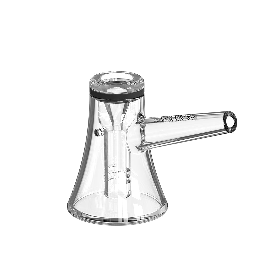 Small water-filtered glass bubbler pipe with easy-clean removable bowl