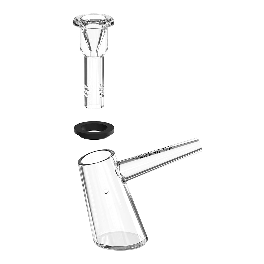 イソノファクトリー Blade bubbler EZ Clean V6 Mini Bubbler | Glass Water Bubbler Pipe – White Rhino
