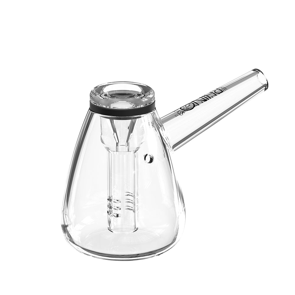 Compact clear glass water bubbler with side carb control