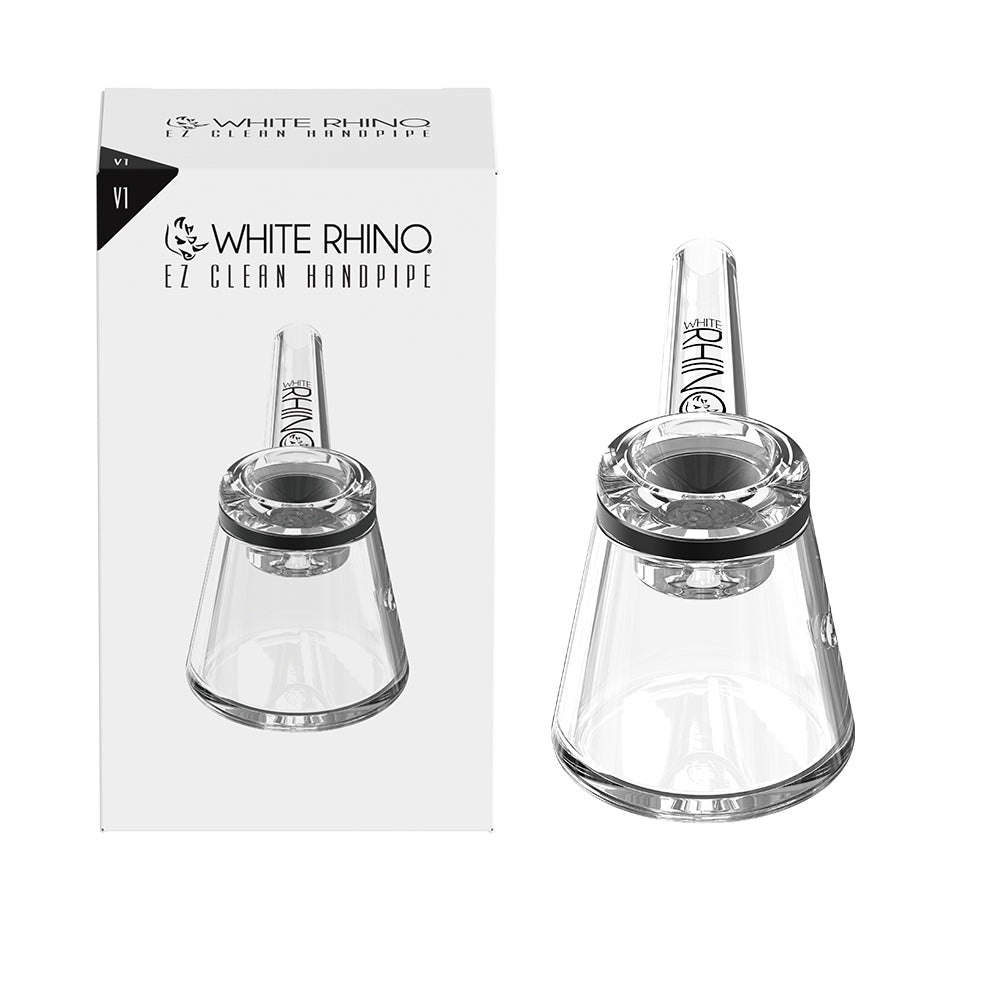 EZ Clean Handpipe V1 | Easy to Clean Glass Hand Pipe White Rhino Products EZ Clean Handpipe V1 | Easy to Clean Glass Hand Pipe White Rhino Products
