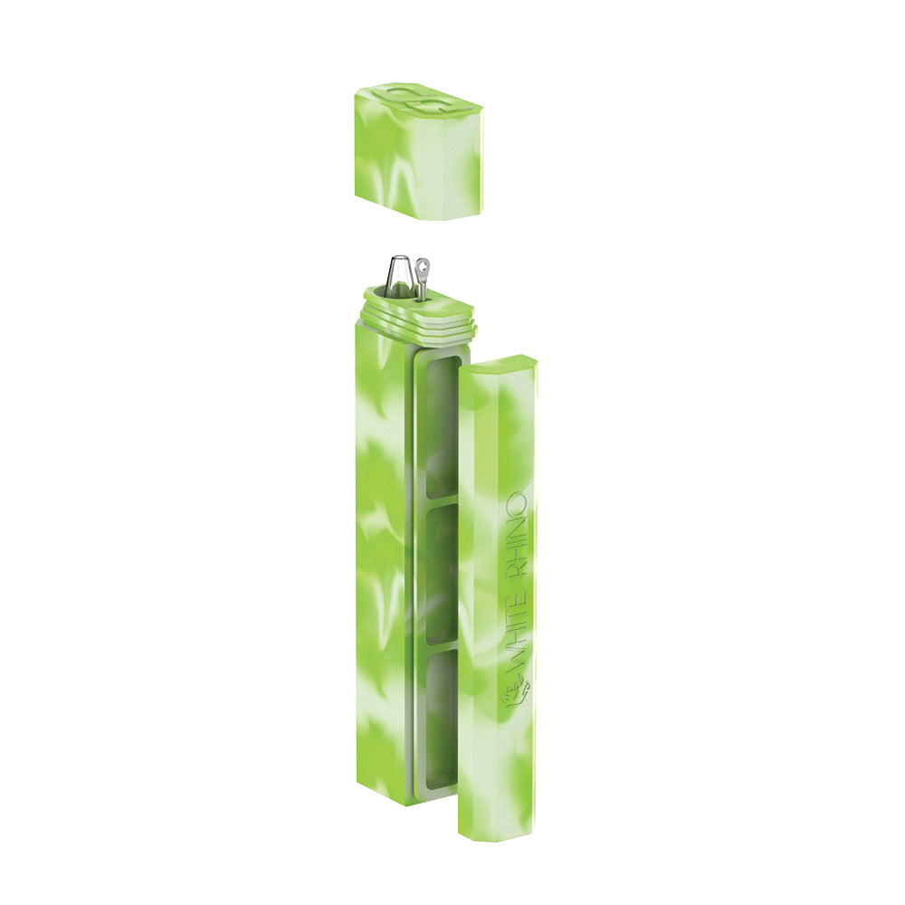 Dual Compartment Silicone Cylinder Dab Containers