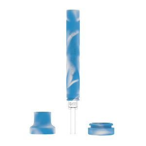 silicone dab straw kit showing all the components straight view