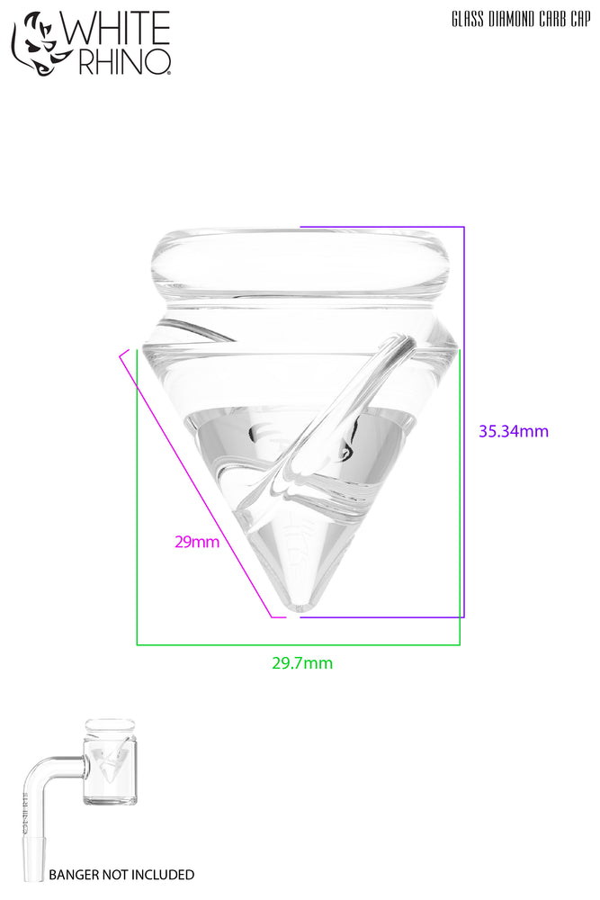 Glass Diamond Spinner Carb Cap