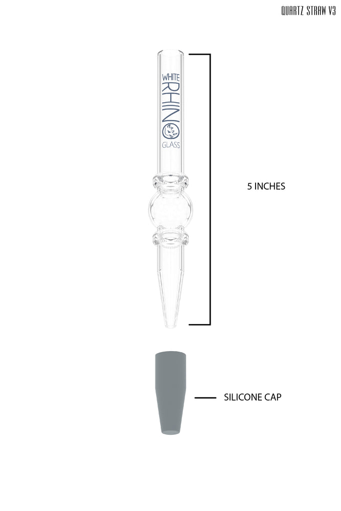 Quartz Glass Nectar Collector  Glass Dab Straw – White Rhino Products