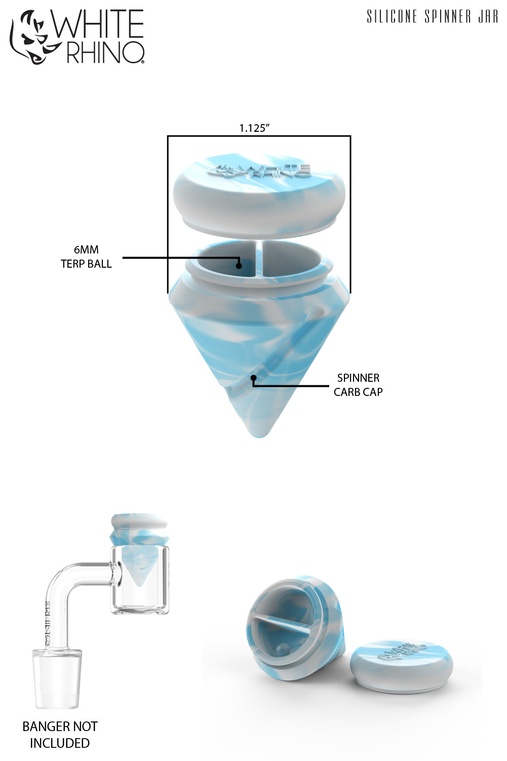Dab Cap with Terp Pearl Jar – White Rhino Products