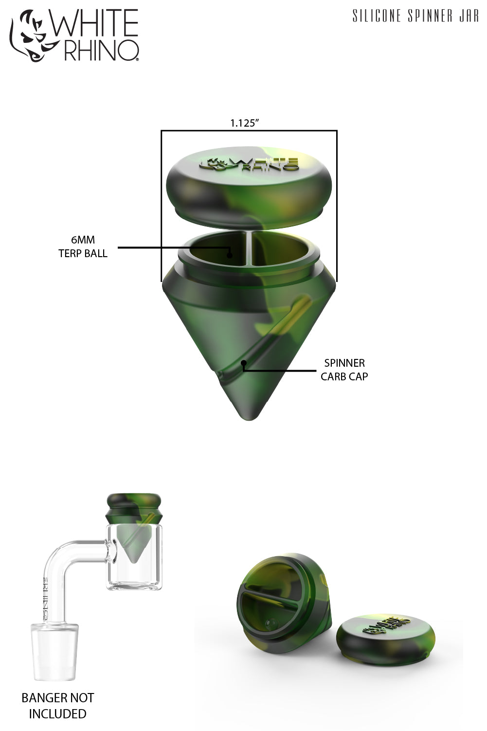 Vortex Carb Cap and Concentrate Storage Jar – White Rhino Products