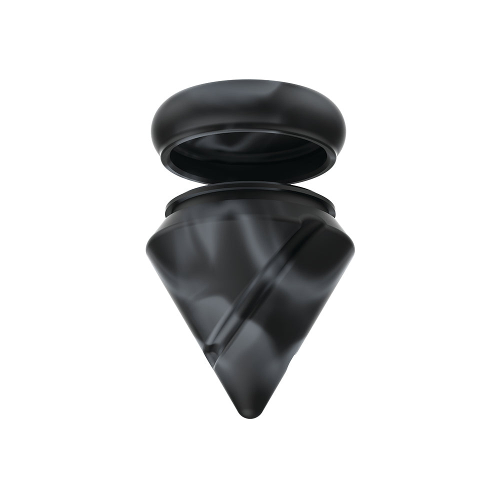 Diamond Spinner Carb Cap Silicone Jar + Terp Ball - Black Grey