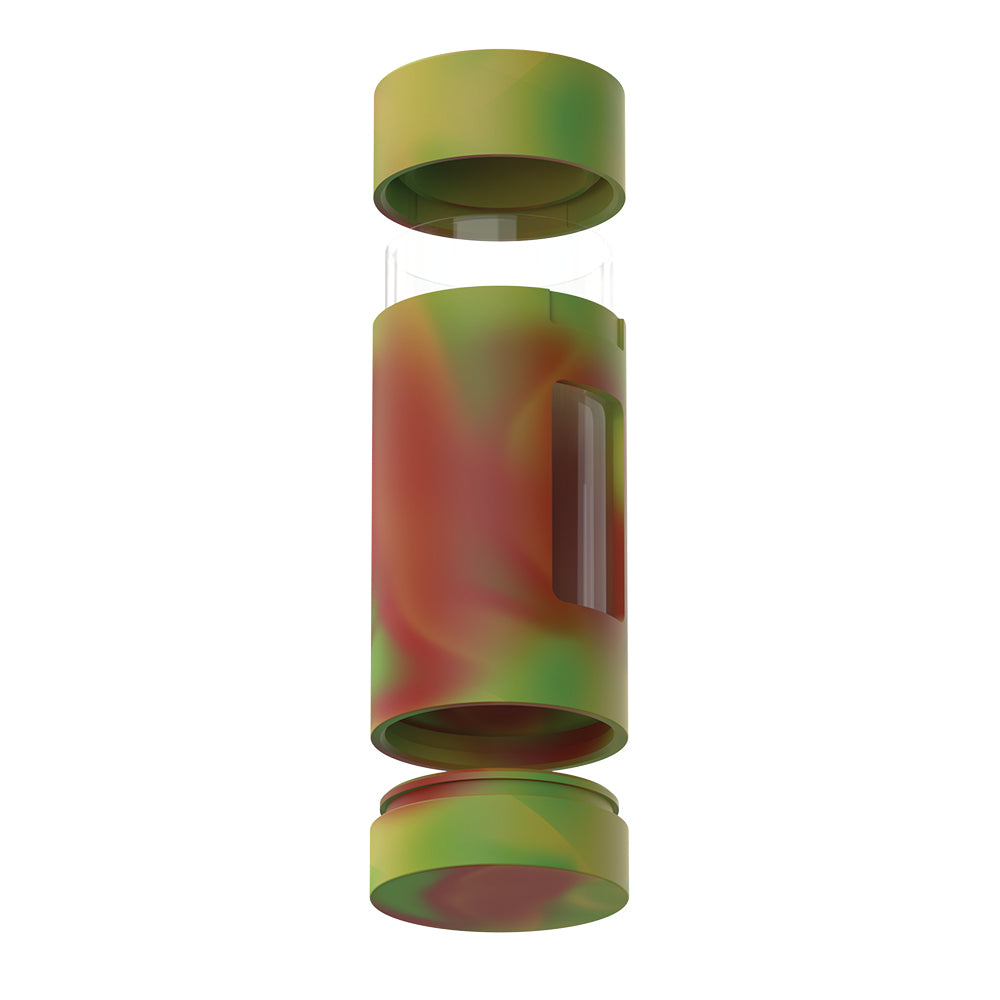 large silicone and glass dab container