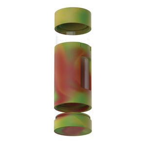 large silicone and glass dab container