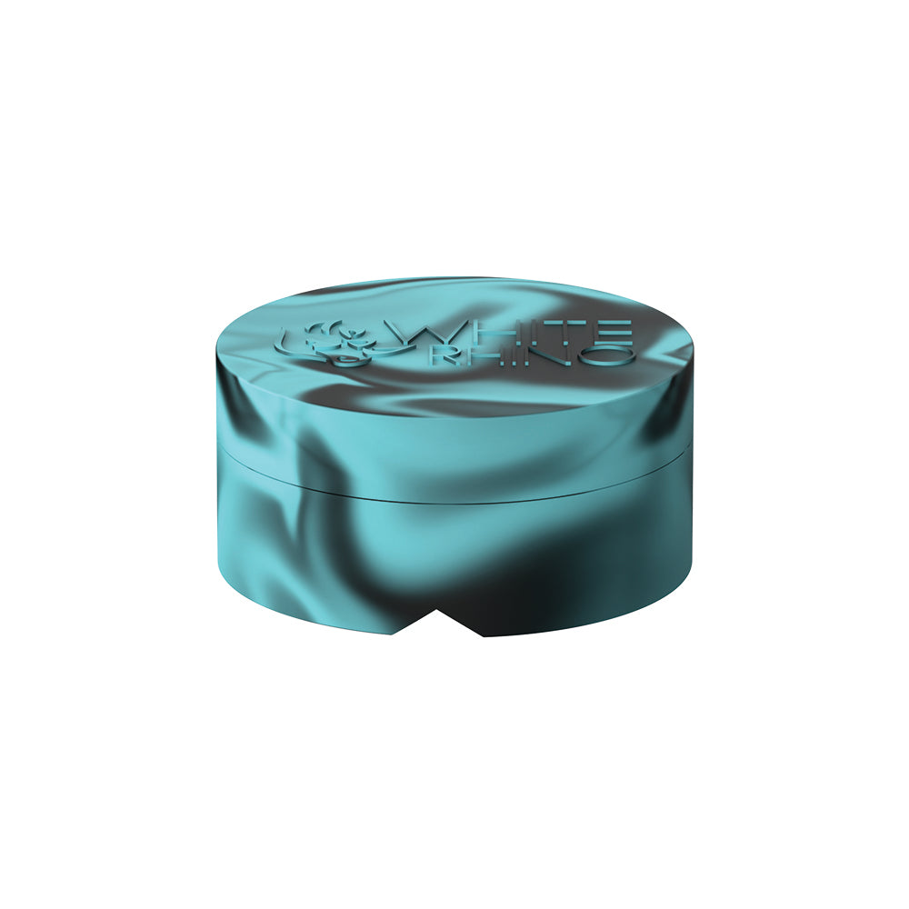 
            
                Load image into Gallery viewer, silicone jar dispensary front view turquoise black
            
        