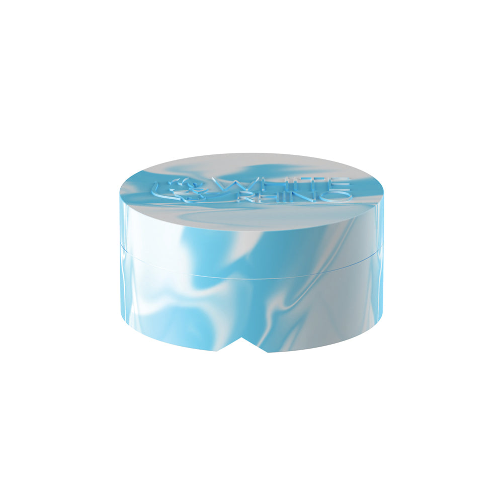 Silicone Spinner Jar and Carb Cap Glow Blue White